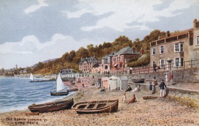 Der Strand, Blick nach Westen, Lyme Regis von Alfred Robert Quinton